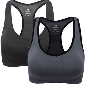 NWT GRAY sports bra